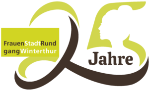 Jubiläumslogo 25 Jahre Frauenstadtrundgang Winterthur